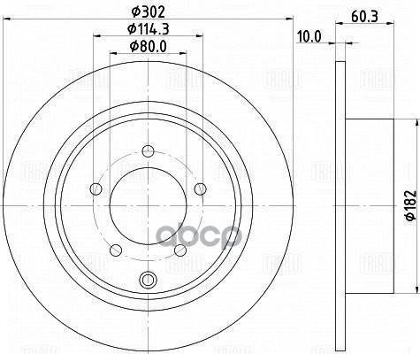 Купить Диск Торм Зад D 302 Mitsubishi Asx 10 Outlander Ii 06