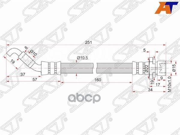 Купить Шланг Тормозной Задний Таиланд Toyota Corolla Lhd 01 Lh Rh Sat