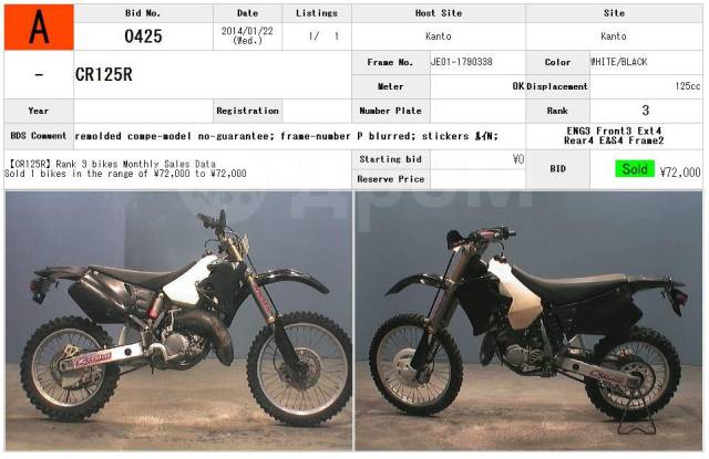 Honda CR 125. 125. ., , ,   