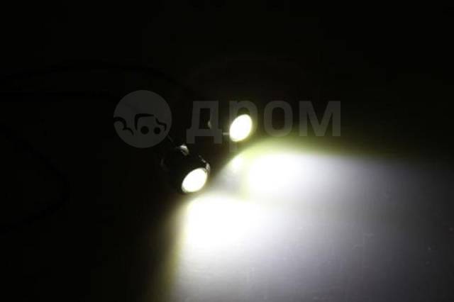 Ходовые огни (дневной свет, ДХО) Глаз Орла, светодиодные (LED), 23мм, 10W, новые, цена за пару