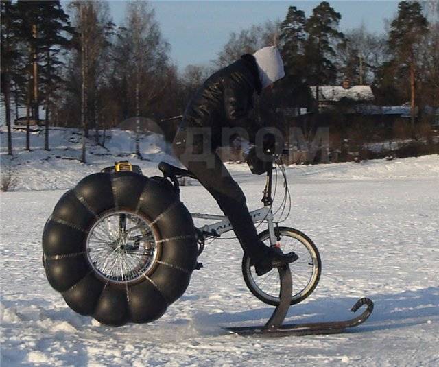 Велосипед в Глубоком снегу