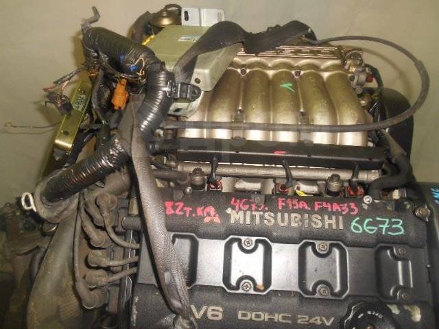 Контрактный б/у двигатель + КПП Mitsubishi 6G73
