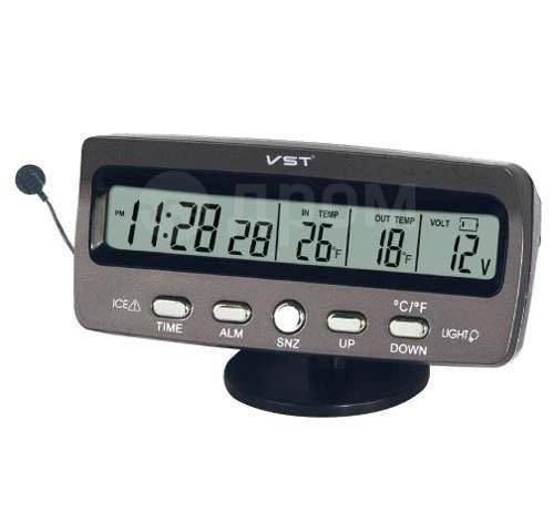 Автомобильные часы — термометр — вольтметр VST — 815