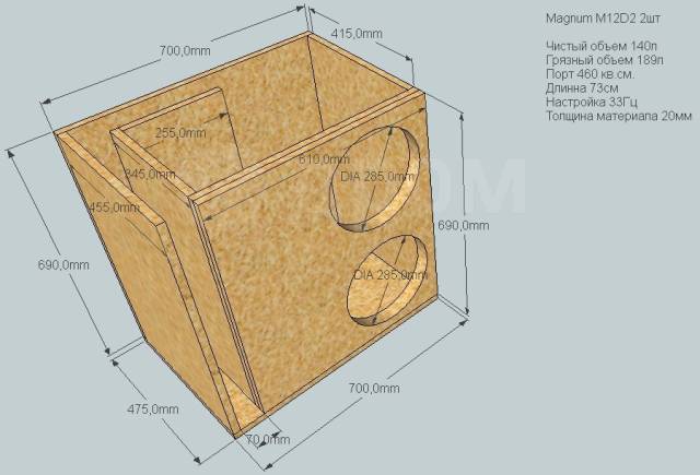 Короб для сабвуфера