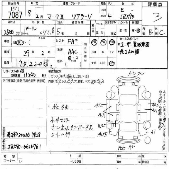 Схема предохранителей jzx90