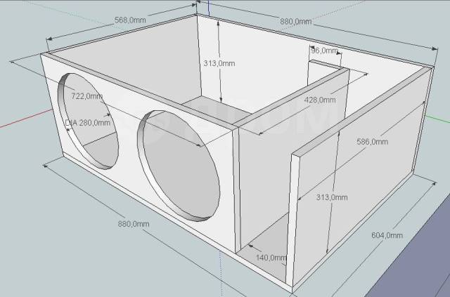 Расчет короба для сабвуфера урал