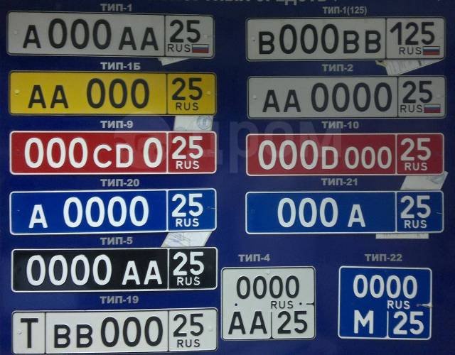 Как выглядят номера в рф Автономера. Дубликаты. Новый Гост квадратный японский в Артеме