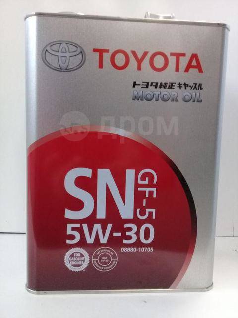 Motor oil sn 5w 30. Toyota Motor Oil SN gf-5 5w-30. Toyota 5w30 SN/CF gf-5. Toyota 08880-10705. Масло моторное Toyota 5w30 ж/б SN/gf-5 4л 08880-10705.