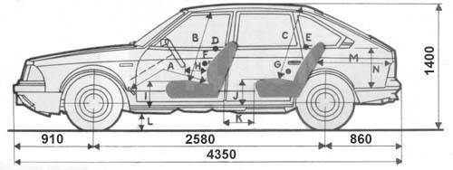 Чертеж москвича 2141