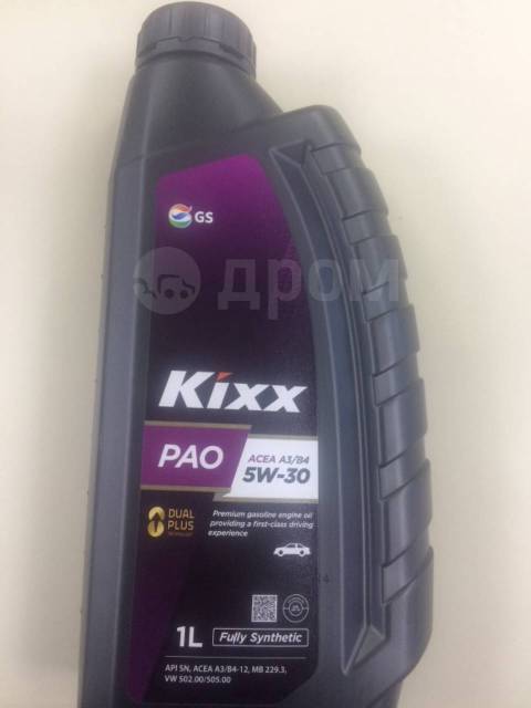 Моторное масло Kixx PAO ACEA A3/B4 5W-30 1л, синтетическое, 1,00 л. A3 ...