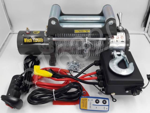 Лебёдка Electric Winch.12v.12000lbs/5443кг. Трос 10ммx25м. Дост. беспл ...