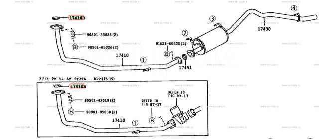 Купить Кольцо глушителя асбестовое 17451-64040 Toyota, Daihatsu в ...