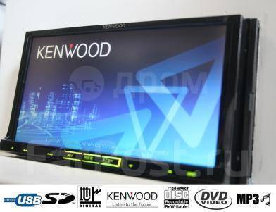 Kenwood MDV727DT Мультируль! HDD+SD+USB+DVD-vid+Все форматы, 2 DIN —  178x100 мм, б/у, в наличии. Цена: 10 000₽ в Хабаровске