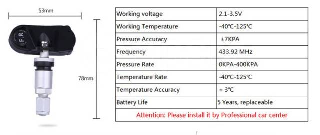 Подключение датчиков давления в шинах андроид Купить Датчики давления шин TPMS внутренние (универсальные)+монитор в Чите по це