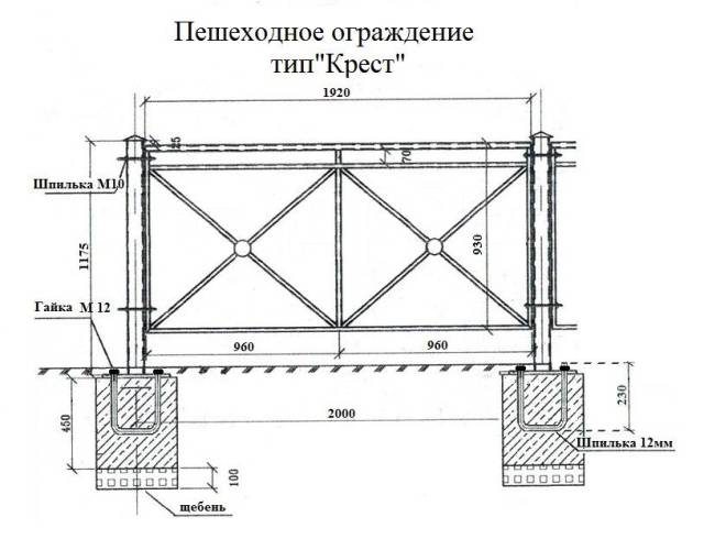 Ограждение по 1 крест