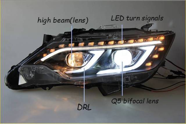 Фары тюнинг в стиле Lamborgini toyota Camry 55 14-17