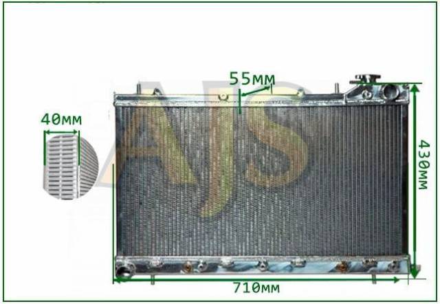 Цельноалюминиевый радиатор субару