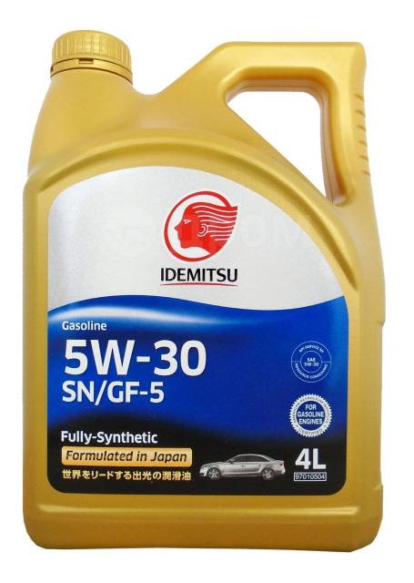 Масло Idemitsu 5W30 4л, синтетическое, 4,00 л. SN, бензин, для легковых ...