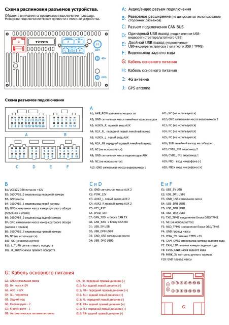 Teyes cc3 распиновка