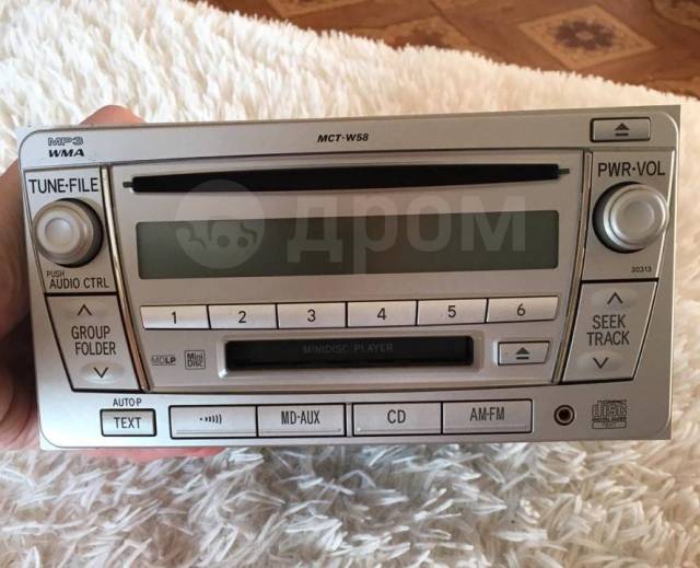 Магнитола Toyota Original MCT-W58, 2 DIN — 178x100 мм, б/у, в наличии ...