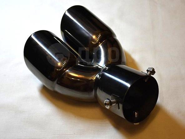 Купить Насадка на глушитель темный хром косая 63мм-220мм во ...