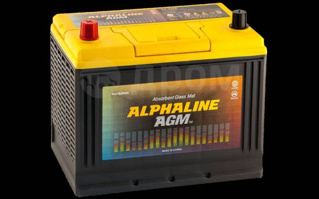 Аккумулятор Alphaline AGM D26L (75) обр, обратная (левое), 75 А.ч ...