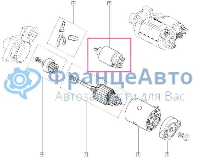 Схема стартера рено симбол
