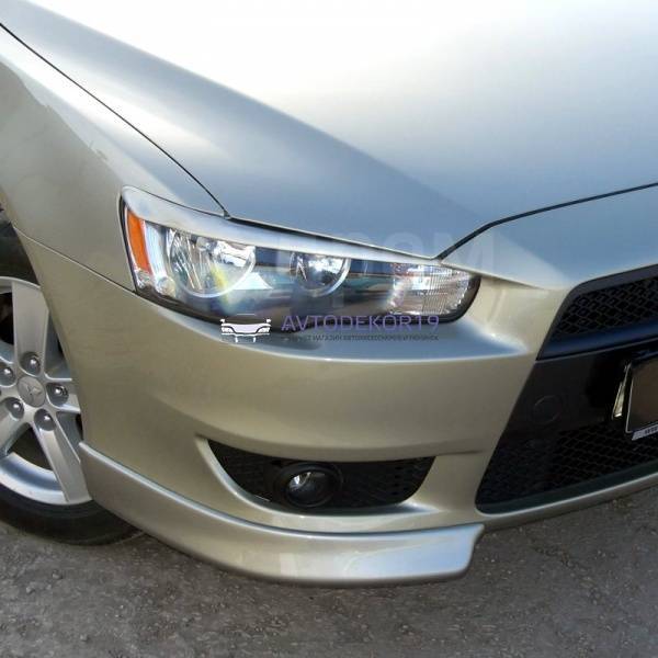 Тюнинг переднего бампера фото Купить Клыки на передний бампер Mitsubishi Lancer X (Лансер 10) 2007-2011г в Аба