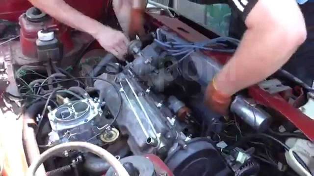 Как снять двигатель славута