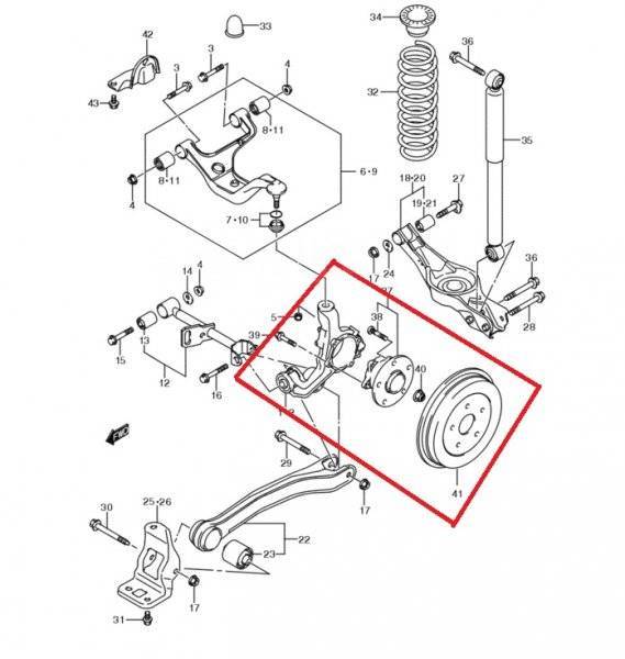 Схема передняя подвеска сузуки гранд витара схема