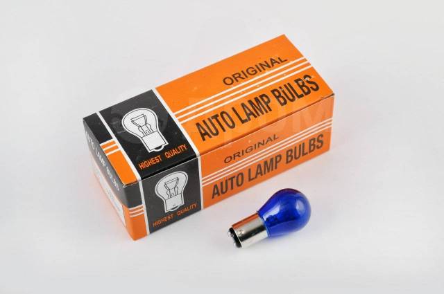 Лампа двухконтактная S25 синяя 12V 21W/5W стоп, габарит, новый, в ...