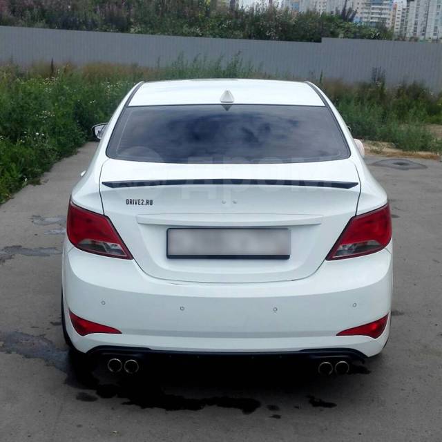 Купить Лип спойлер HS1 для Hyundai Solaris (Хендай Солярис) седан 2010 ...
