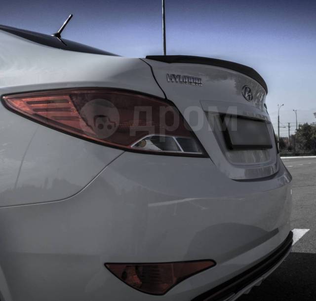 Купить Лип спойлер HS1 для Hyundai Solaris (Хендай Солярис) седан 2010 ...