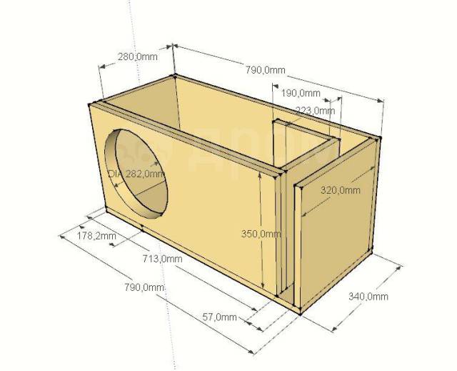 Расчет короба для сабвуфера 8 дюймов