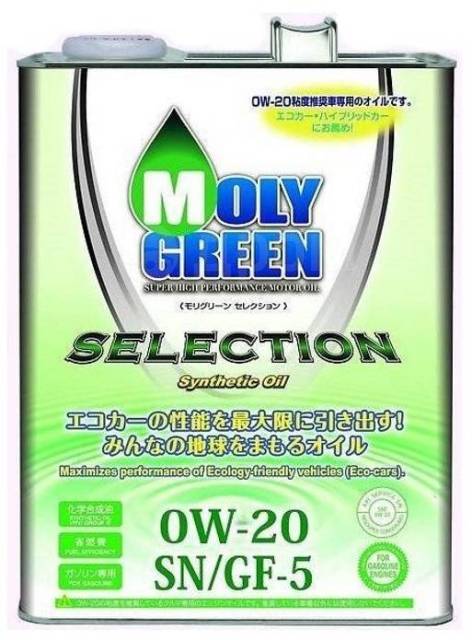 MOLY Green Selection 0W20 SN/GF-5. 4л, синтетическое, 4,00 л. SN ...