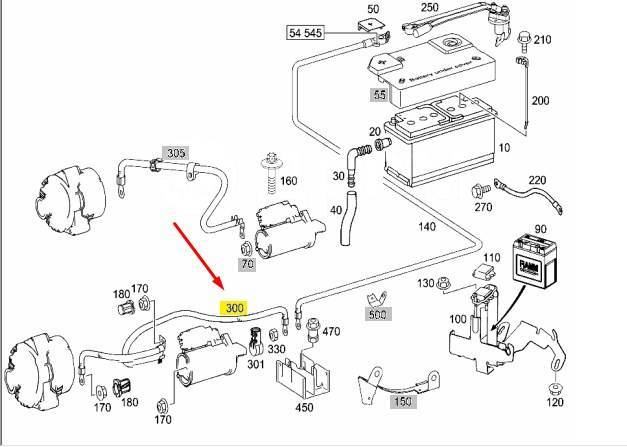 Где находится стартер w211 Купить Провод стартера Mercedes E 2004 A2115400430 W211 112.913 2.6L в Москве по