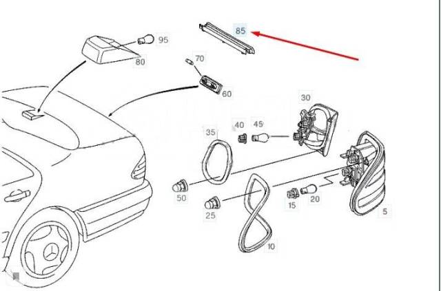 Мерседес 210 схема стоп сигналов