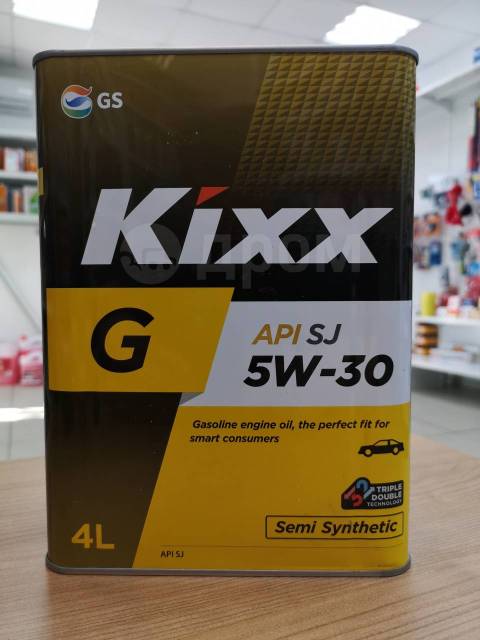 Масло моторное KIXX G 5W30 API SJ 4л, полусинтетическое, 4,00 л. SJ ...