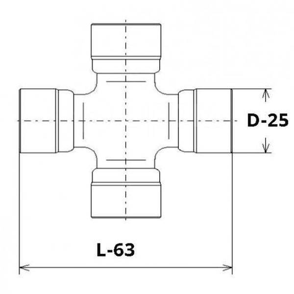 Крестовина кардана чертеж