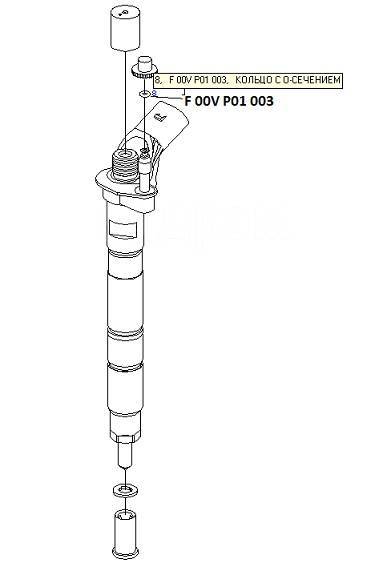 Кольцо обратки форсунки бош