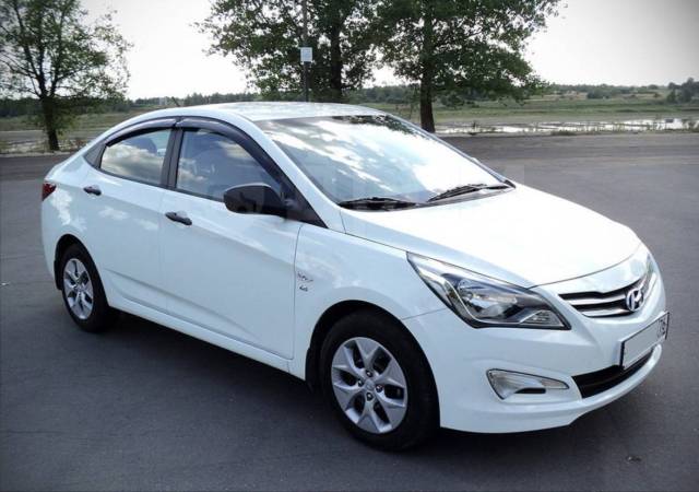 Как выглядит белый hyundai solaris