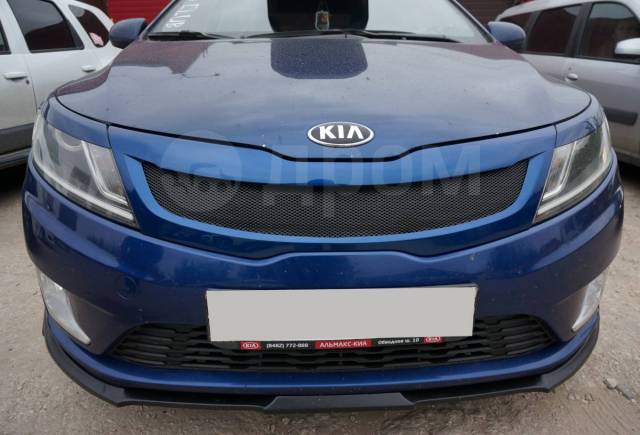 защита радиатора Киа Рио 3 (Kia Rio III) рестайлинг 2015-2017