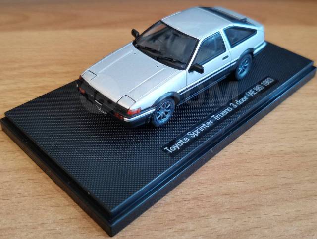 Модель Toyota Sprinter Trueno 1983 AE86 Watanabe, Silver, Ebbro,1:43, б ...