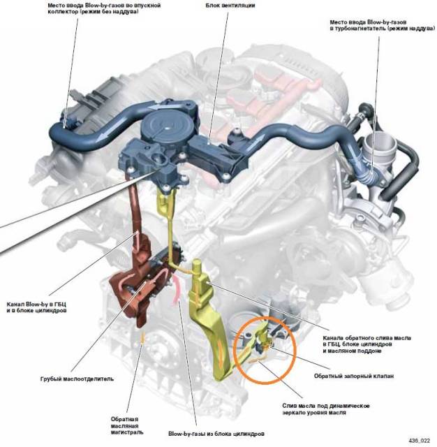 Где находятся клапана в двигателе Купить Маслоотделитель КВКГ Audi A4/5/6 Q3 06H103495AE в Хабаровске по цене: 3 8