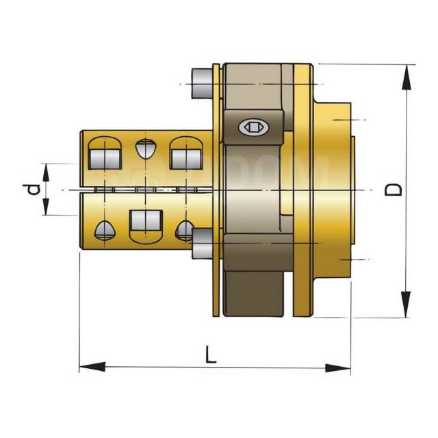   Vetus Bullflex BULFL3213 260 x 263   1 3/4"  32 