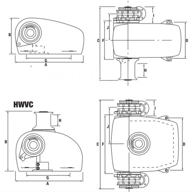   Vetus Maxwell 3500HWC DCW/DD P13098 24  1200  1590   8 - 13  