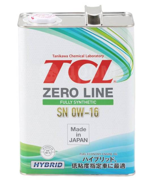 Масло моторное TCL Zero Line Fully Synth, Fuel Economy, SP, 0W16, 4л ...