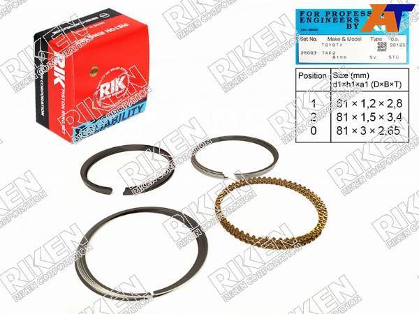 Купить Кольца поршневые Riken 28093 STD в Иркутске по цене: 2 740 ...