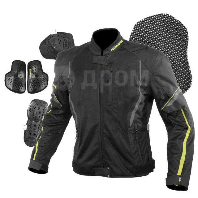  Komine JK-146 Protect Half Mesh JKT S, Black/Grey 