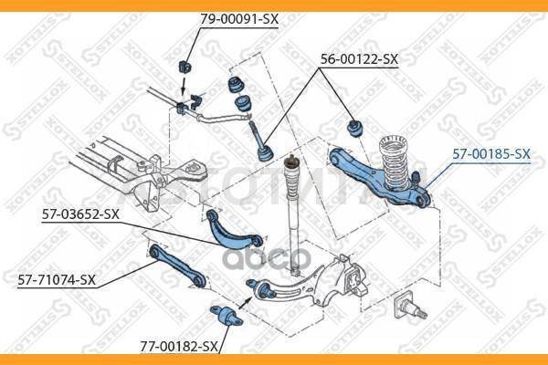 Купить Рычаг задний нижний | Ford Focus 98-04 Stellox 57-00185-SX в ...